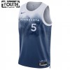 NBA Børn Trøje Minnesota Timberwolves Anthony Edwards 5 2023-24 Nike City Edition Blå Swingman